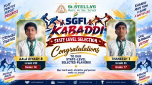 Read more about the article Congratulations TO OUR STATE-LEVELSELECTED PLAYERS!